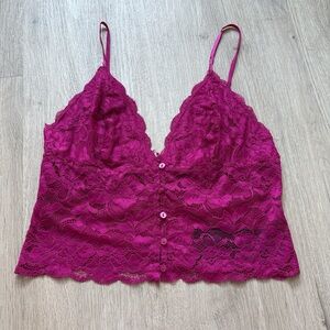Guess Lace Bralette in Vibrant Pink